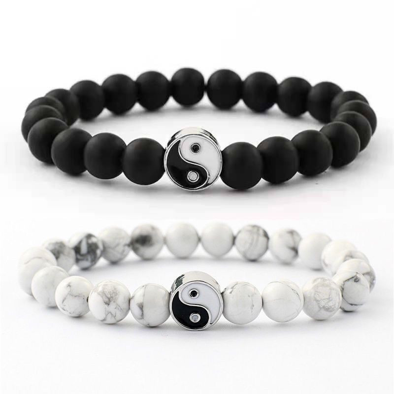 Hot Sale#Taoist Ritual Tools New Style Matte Yin Yang Tai Chi Versatile Bracelet Yin Yang Men's Brac