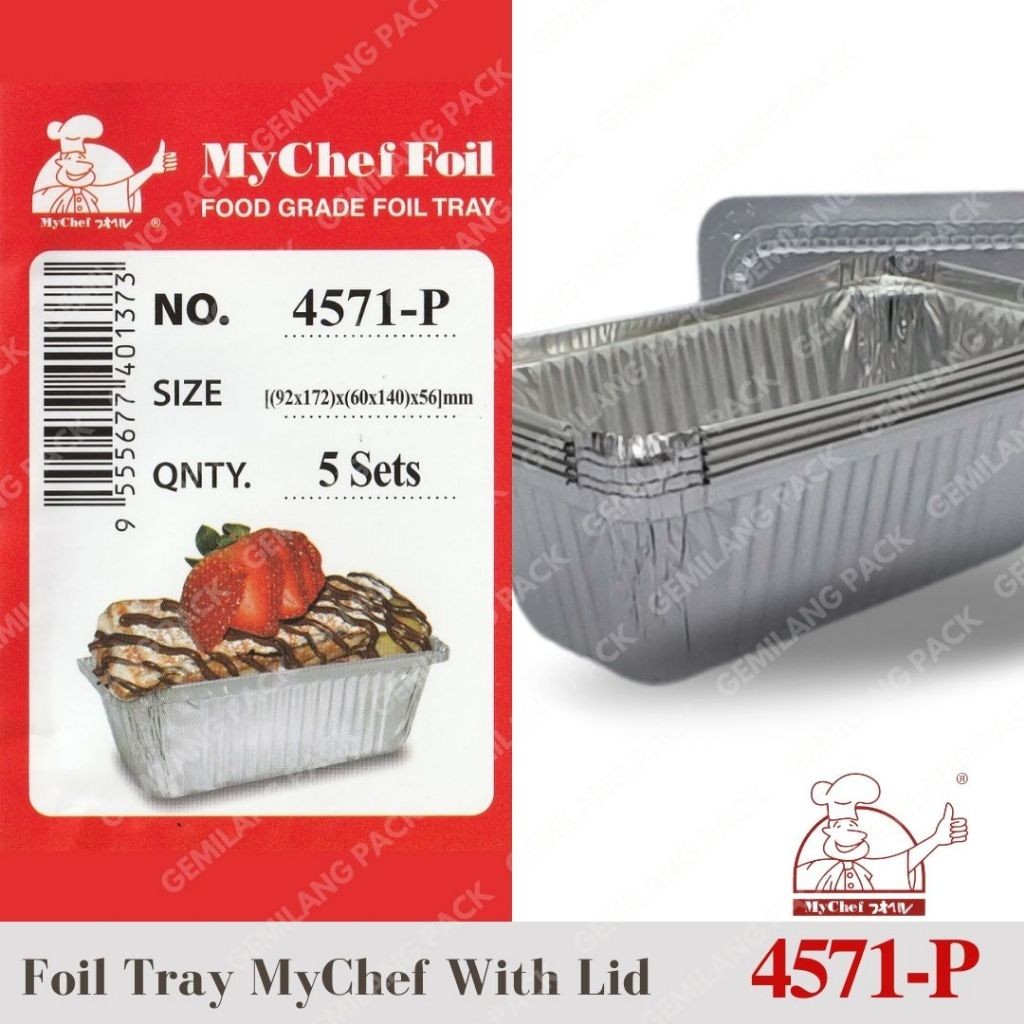 ถาดฟอยล์ Mychef 4571-P 5Set พร้อมฝาปิด