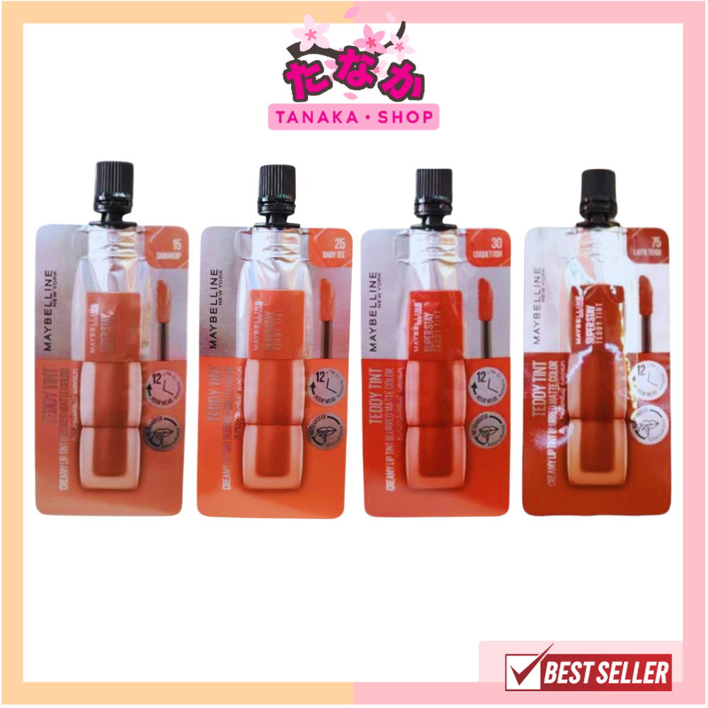 🔥แท้/ดีลสุดคุ้ม/ไลฟ์ทุกวัน🔥(1ซอง) Maybelline New York Super stay Teddy Tint 2 ml.