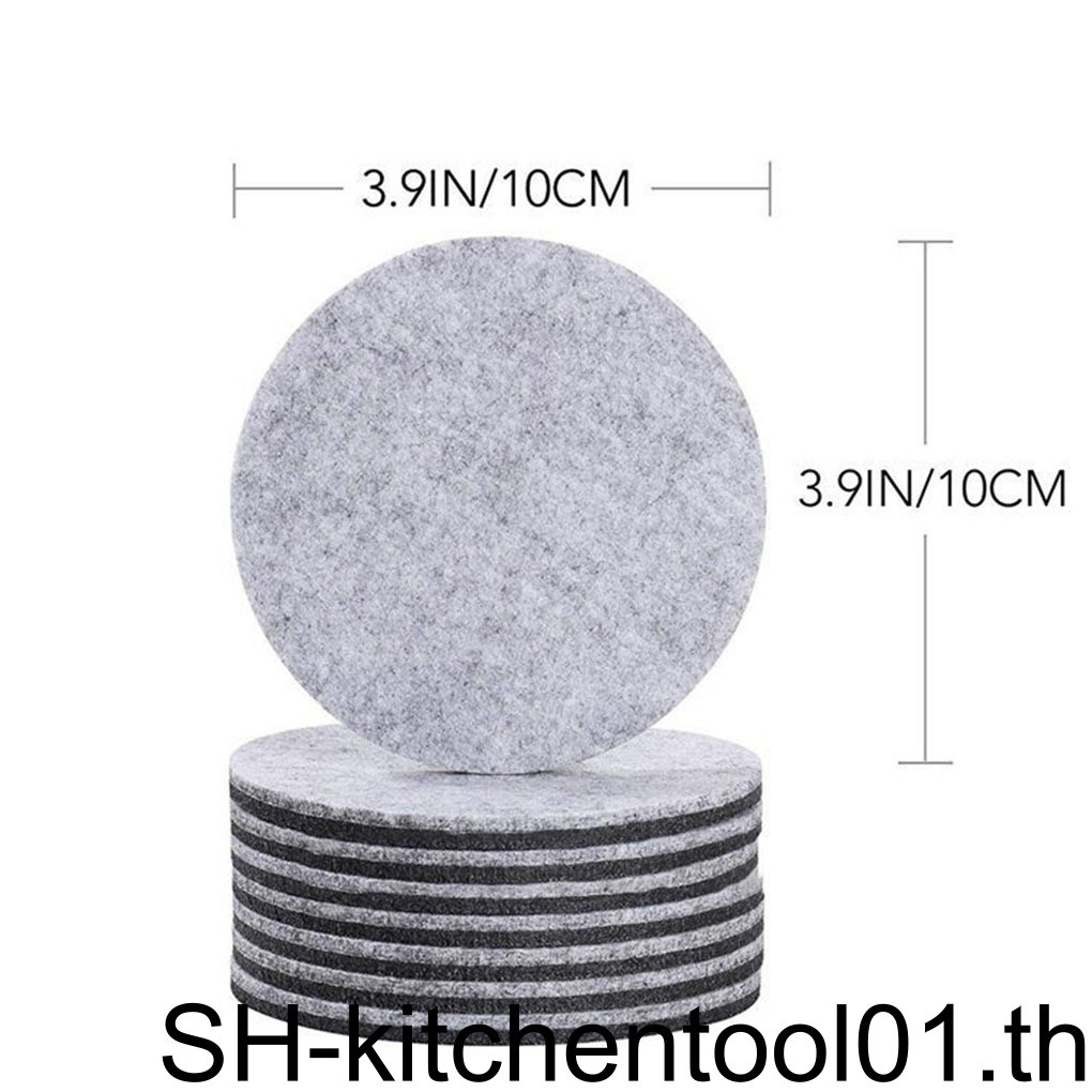 1/2 8 ชิ้นทน Felt ครัว Dinning Placemats ชามถ้วย Pad บนโต๊ะอาหารจานรอบ