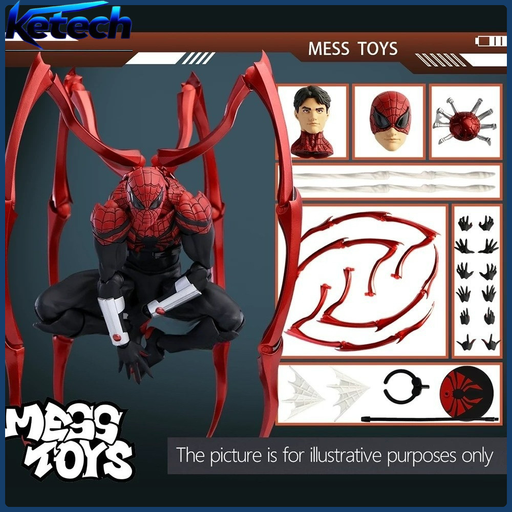 CT MessToys แอ็คชั่นฟิกเกอร์ Spider-Man ที่เหนือกว่า - รูปปั้นของเล่นสะสม Posable สําหรับเด็กและแฟนๆ