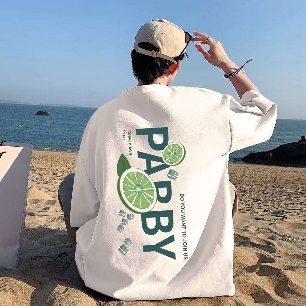 COD 2025T013 P17 220g Small Drop Shoulder Black White M-3XL new23 4HA8