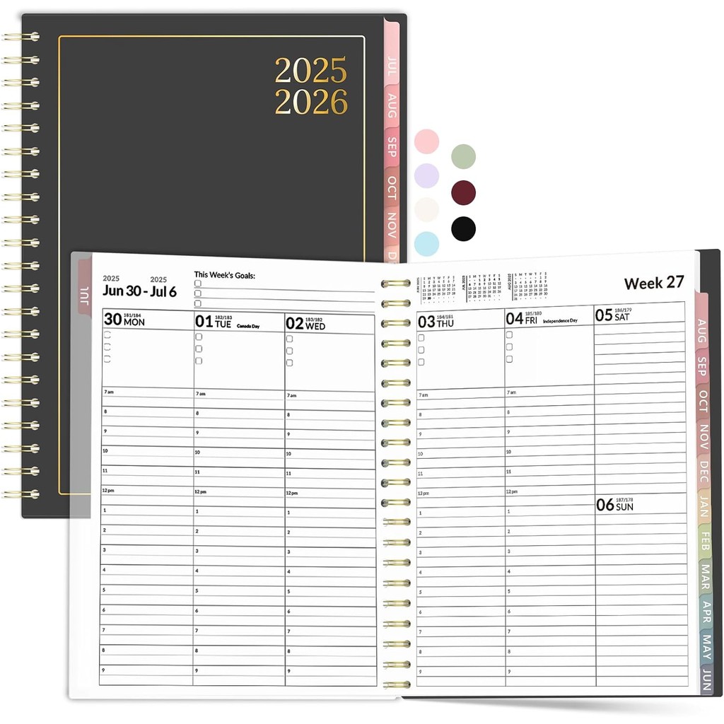Planner 2025-2026 หนังสือนัดหมาย Forvencer 2025-2026 Daily Weekly & Month Calendar Planner (July 202