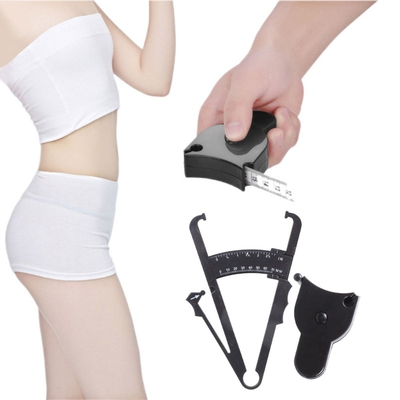 EV Body Fat Caliper และเทปวัดสําหรับ Body Skinfold Calipers และเครื่องมือวัดเทปสําหรับการวัดที่แม่นย