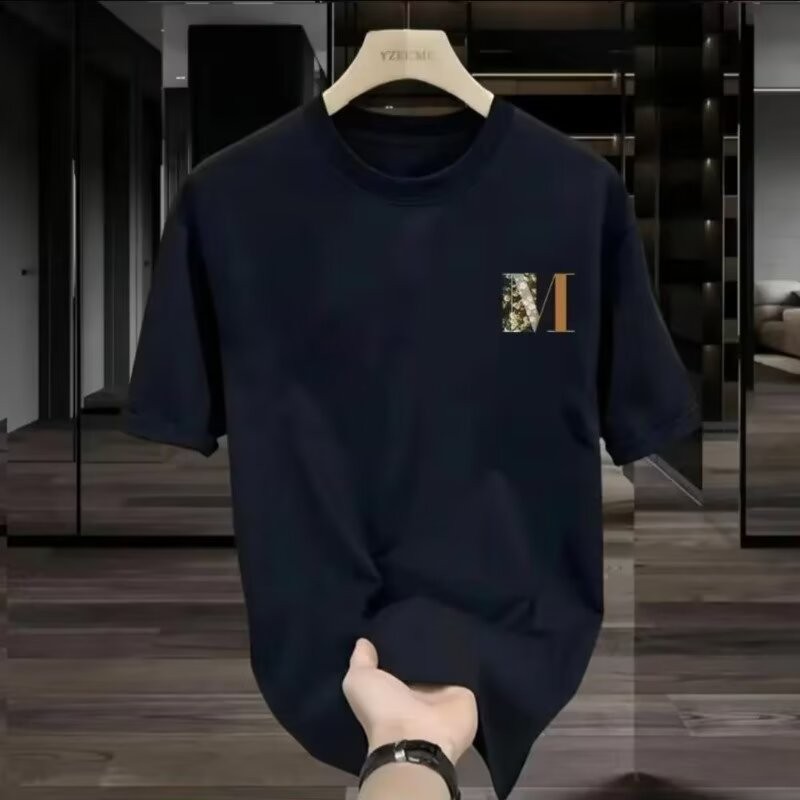 2025 NEW 2025P17 (Long-staple Pure Cotton 230g) D-478 Black/White/S-5XL Size new23 OV9H