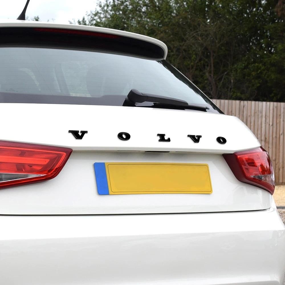 Bright สีดําด้านหลังสัญลักษณ์สําหรับ Volvo สติกเกอร์ Volvo ป้ายสติกเกอร์ด้านหลังสําหรับ Volvo Polest