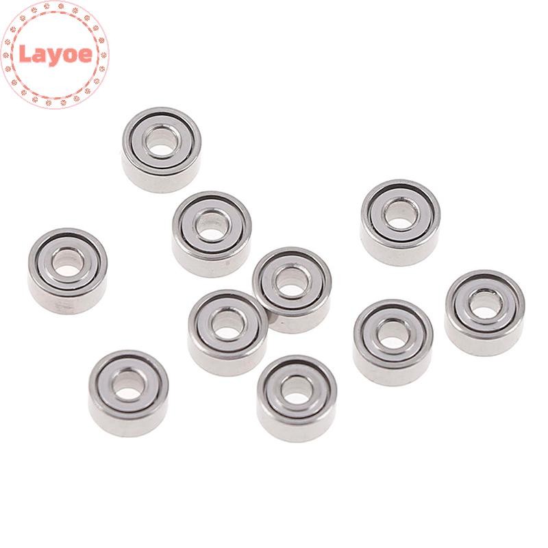 Layoe 10 ชิ้น 681XZZ 1.5x4x2 มิลลิเมตรเปิดแบริ่งขนาดเล็ก ball mini hand bearing spinner TH