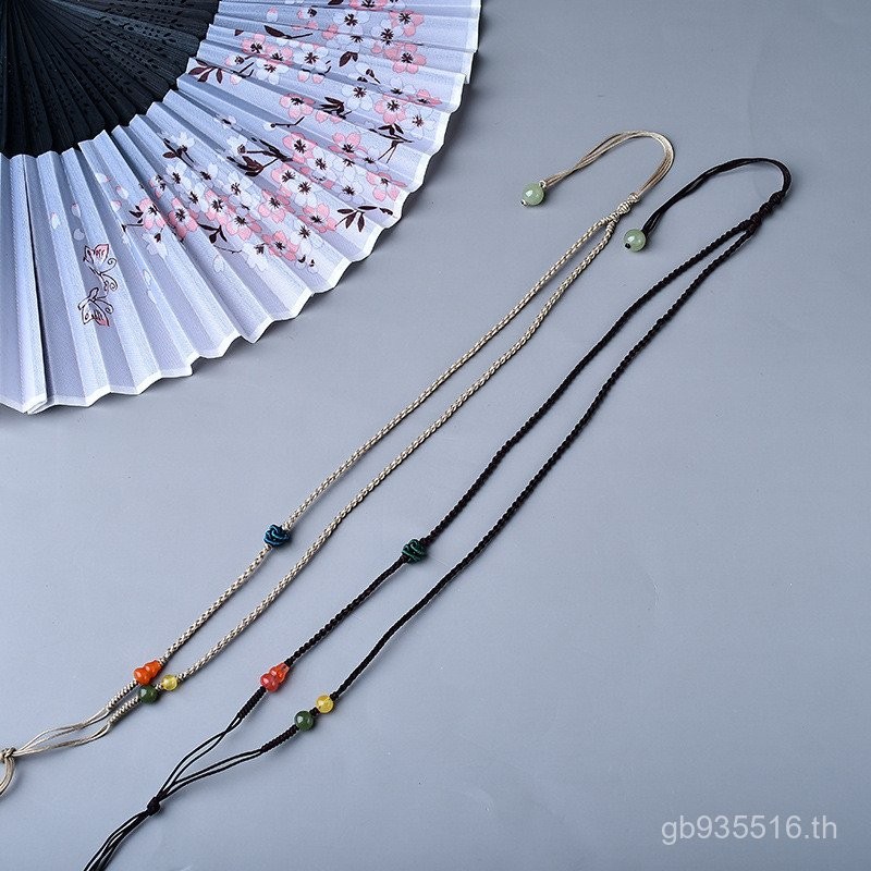 ธรรมชาติที่ทําด้วยมือสามารถจับคู่ประเภทต่างๆของลูกปัดทุกการแข่งขันสไตล์ภาคใต้สีแดงเปิดถักสร้อยคอเชือ