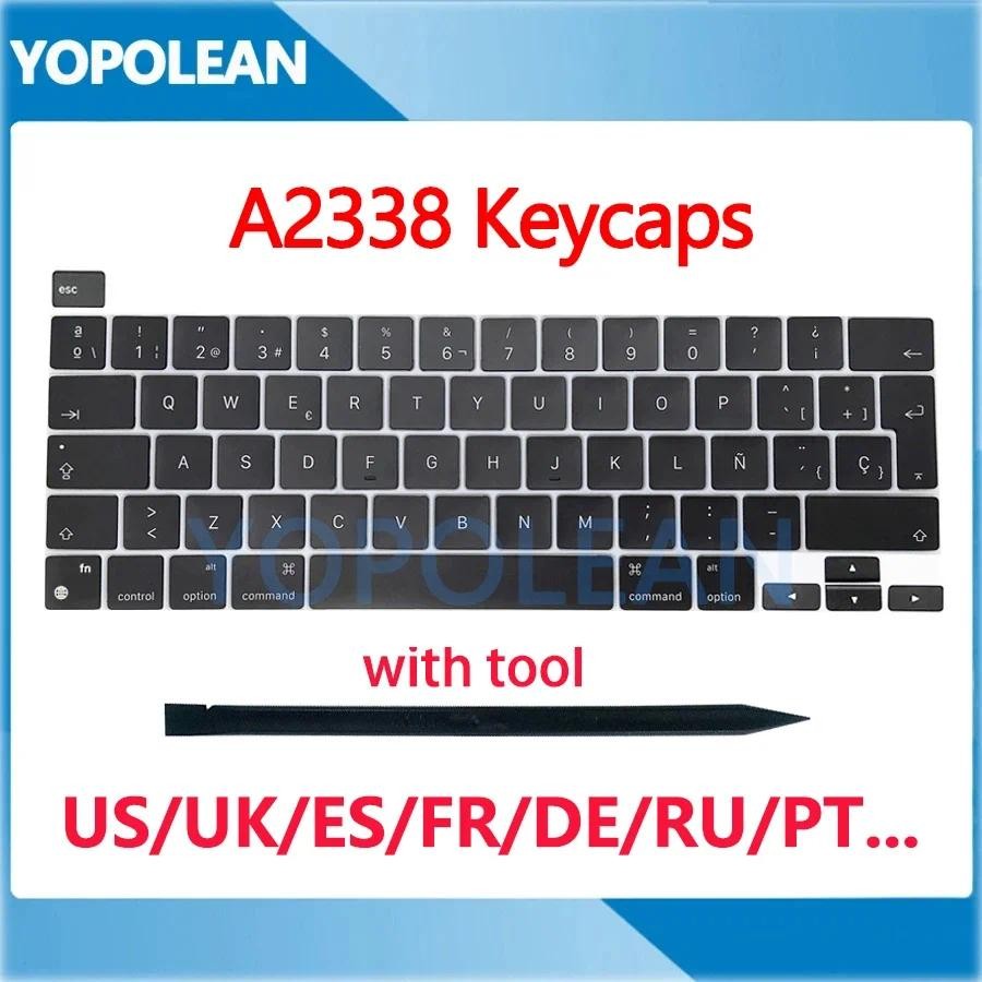 ใหม่ A2338 M1 คีย์ Keycaps สําหรับ Macbook Pro 13 "A2338 Key Cap US UK ประเทศไทย Russain ฝรั่งเศสสเป