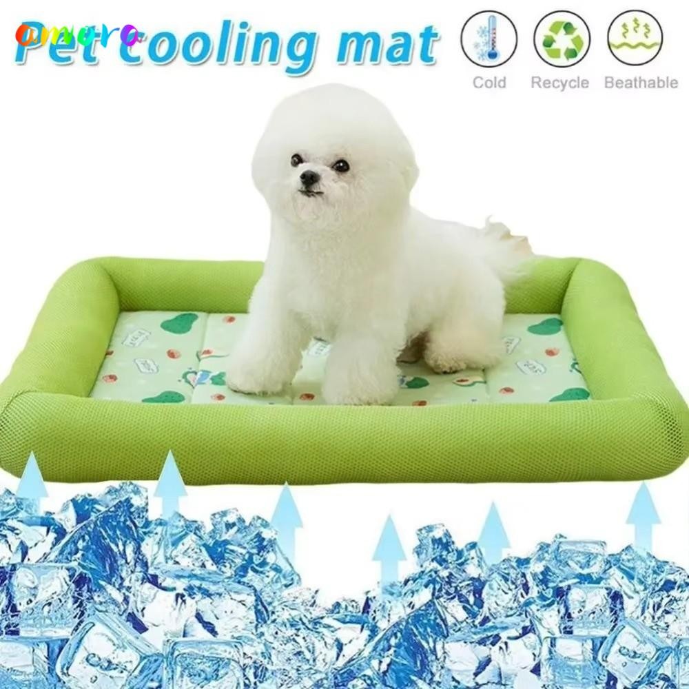 AMORA Cooling Puppy Bed, Non-Slip Bottom Breathable Summer Dog Supplies, Waterproof Square Mat Cat B