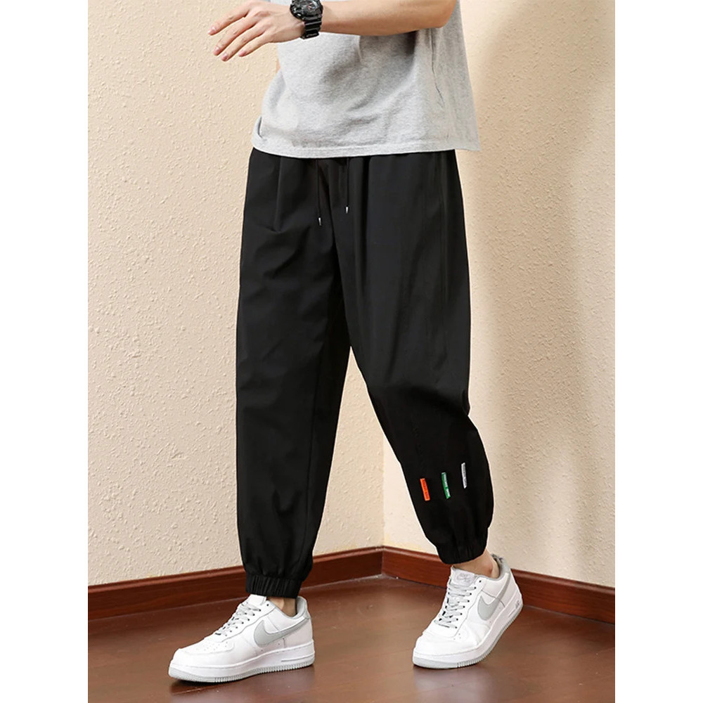2023 Summe Mens Jogger Sweatpants Baggy Casual Pants Fashion Drawstring Quick Dry Nylon Loose Pants 
