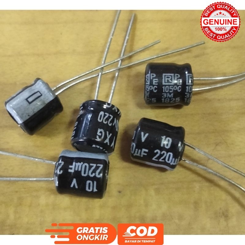 ELCO 220 UF 10 V ELKO 220 MICRO 10 VOLT 220UF 10V