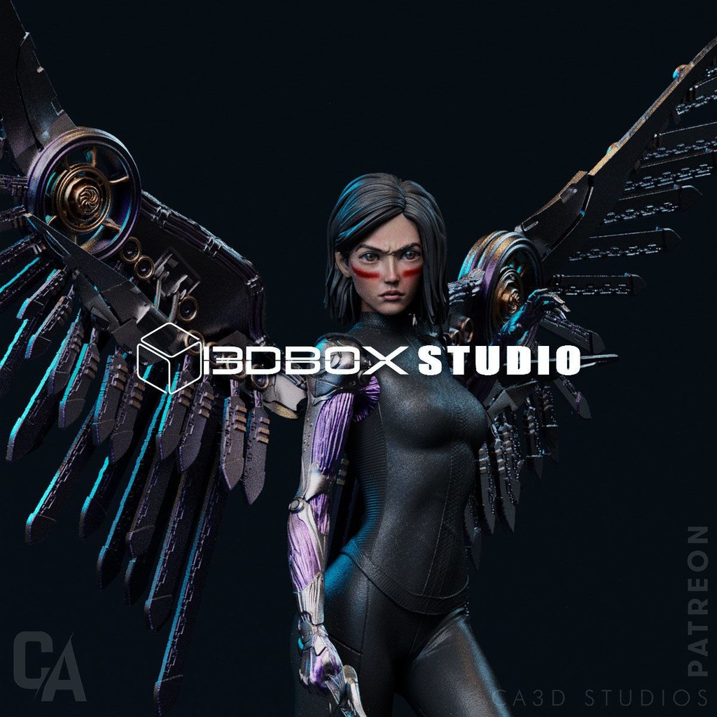 Alita Alita Battle Angel Gun Dream Mechanical Girl White Model Figure 1: 6 ขนาดใหญ่ 12K ความแม่นยําส