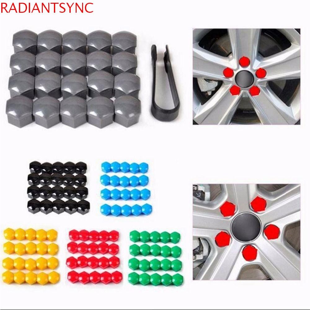 RADIANTSYNC หมวกป้องกัน 17/19/21 มม.อุปกรณ์เสริมในรถยนต์กันฝุ่นภายนอกตกแต่ง Hub สกรูป้องกันล้อ Nut Rim Cover Auto Hub สกรูฝาครอบ
