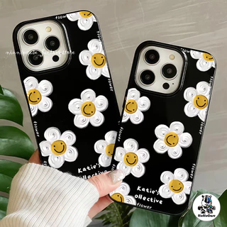 เคสโทรศัพท์ For iPhone 16 16PRO 14 14PROMAX 11 15 13 12 15Pro Max 8 7 16 Plus X XR ดอกไม้ยิ้มแย้ม นิ่มกันกระแทก เคสไอโฟน
