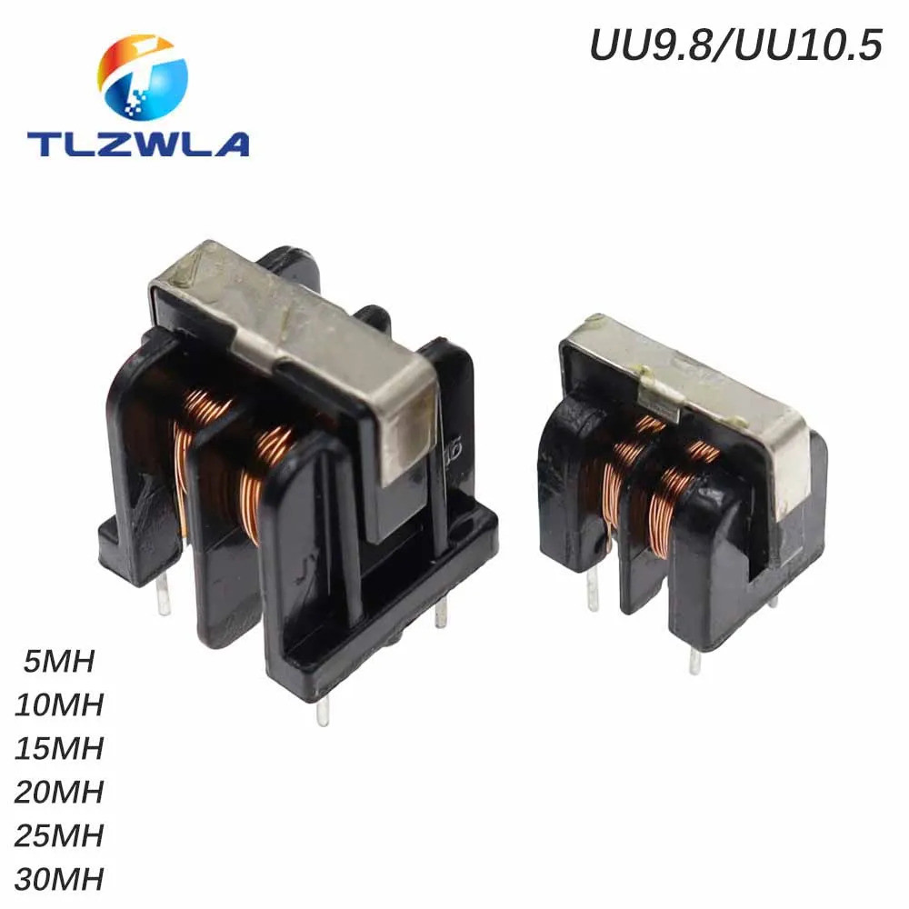 100PCS UU9.8 UF10.5 โหมดทั่วไป Choke Inductor 10mH 20mH 30mH 40mH 50mH สําหรับกรอง Pitch