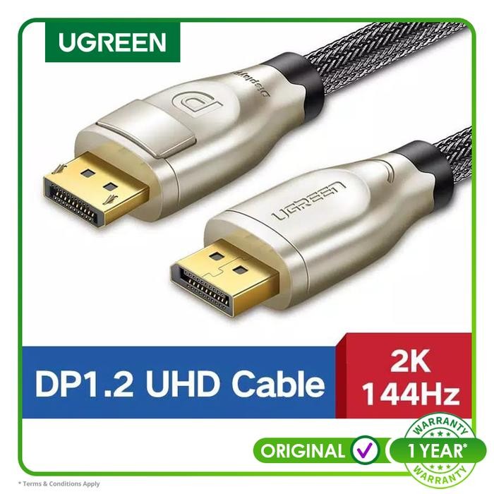 Ugreen DisplayPort 1.2 ถึง DisplayPort DP สาย Braid 2M