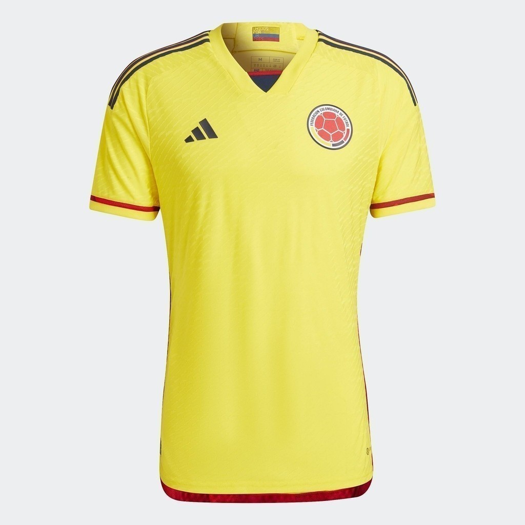 adidas ฟุตบอล เสื้อแข่งชุดเหย้า Colombia 22 ผู้ชาย สีเหลือง HB9172