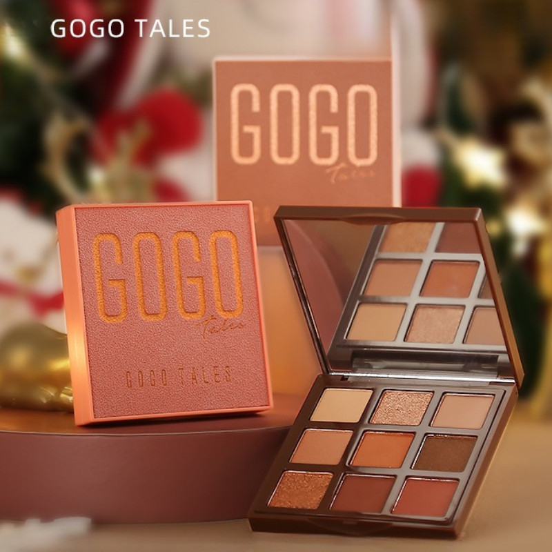 GOGO TALES อายแชโดว์สําหรับผู้เริ่มต้น ลูกปัดเนื้อแมท สี กลิตเตอร์ เลื่อม ติดทนนาน