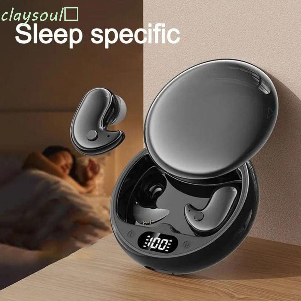 CLAYSOUL​ หูฟังบลูทูธ,บลูทูธ5.3จอแสดงผล นํา หูฟังไร้สาย,สบายไฮไฟสเตอริโอกันน้ําลดเสียงรบกวนหูฟังนอนหลับลึกกีฬา