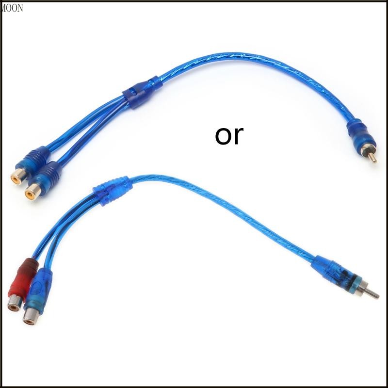 MOON Car MP3 o RCA 1 Male to 2 Female Y Splitter Cable Adapter Cord