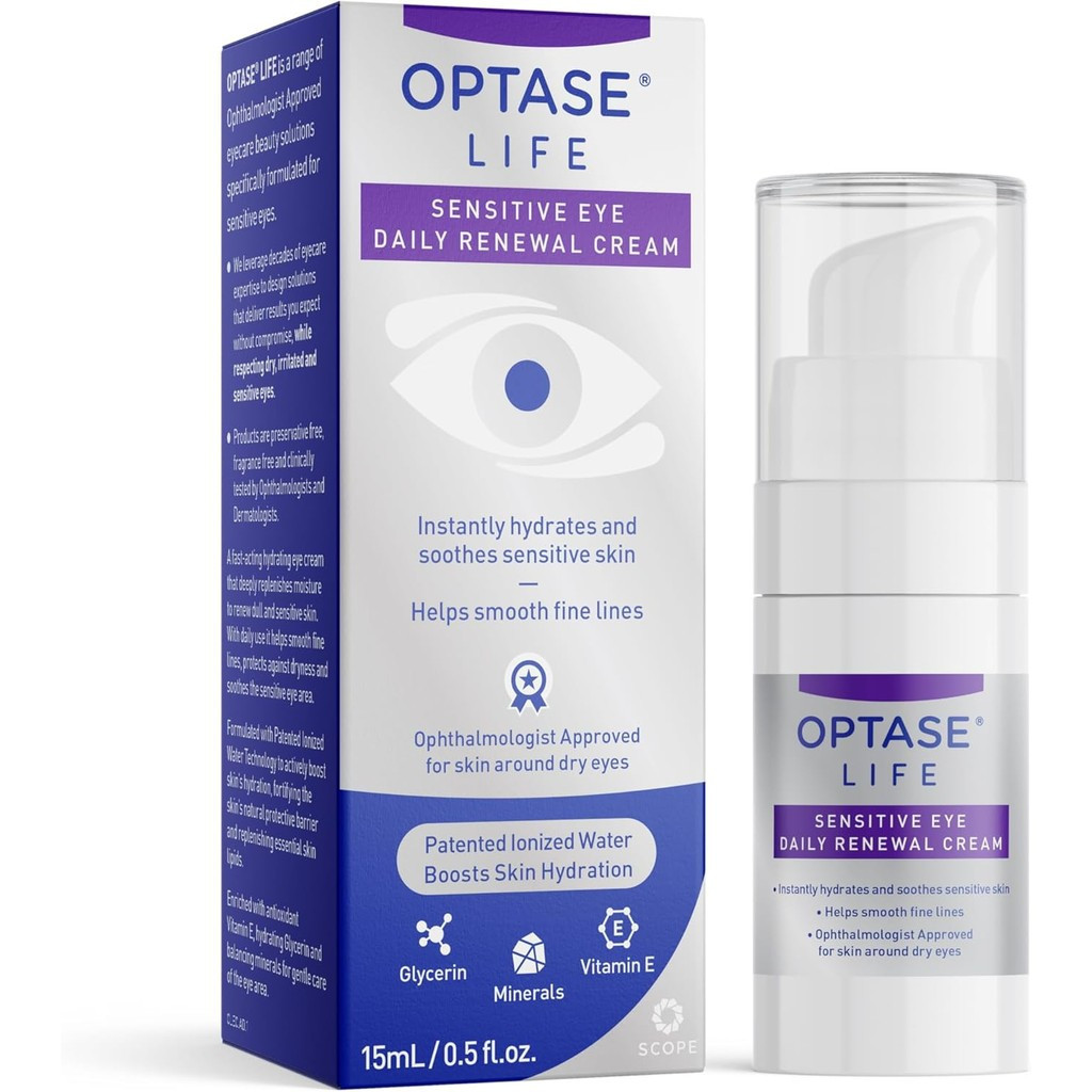 Optase Life Sensitive Eye Daily Renewal Cream – ครีมบํารุงรอบดวงตาให้ความชุ่มชื้นและผ่อนคลายทันทีพร้