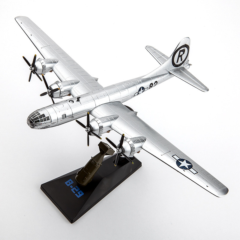AF1 World War II American B-29 Super Air Fortress Bomber 77#核弹B29合金飞机模型1/144