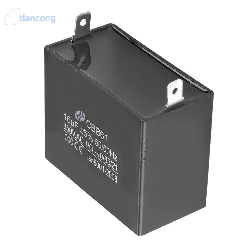 TIANCONG CBB61 Capacitor, 16uF 50/60Hz Generator Capacitor, ส่วนประกอบไฟฟ้า CBB61 350V AC -40/85/21 