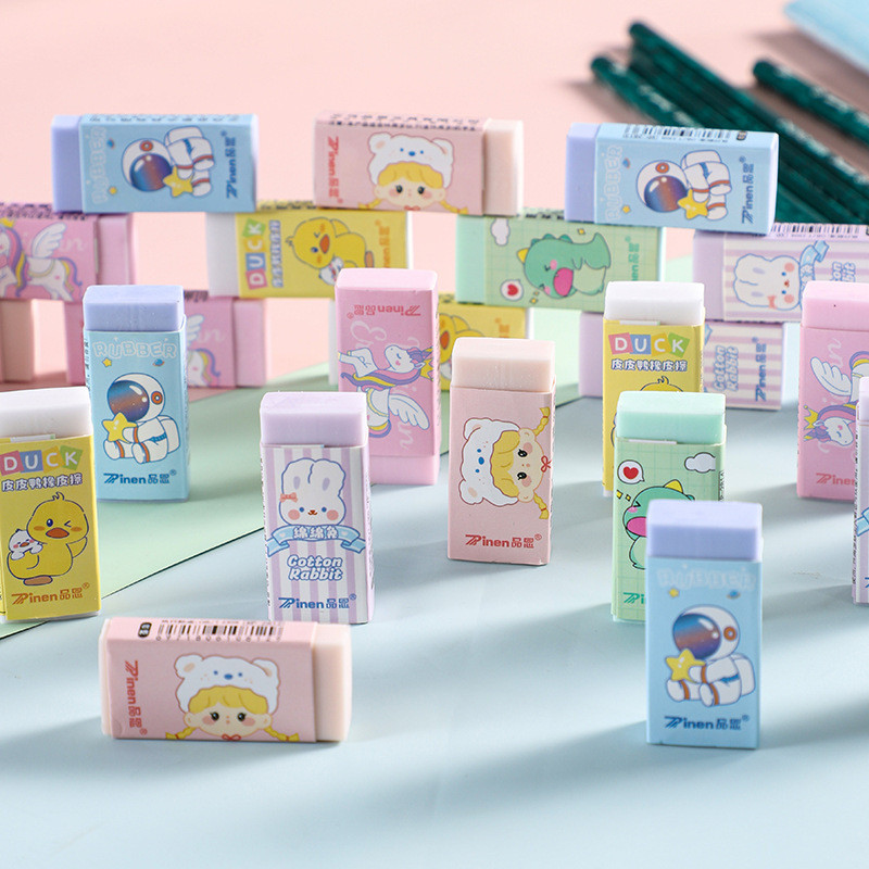 1 ชุด 5 ชิ้น SCHOOL CHILDRENS ERASERS / CUTE MOTIF PENCIL ERASERS / PENCIL ERASERS