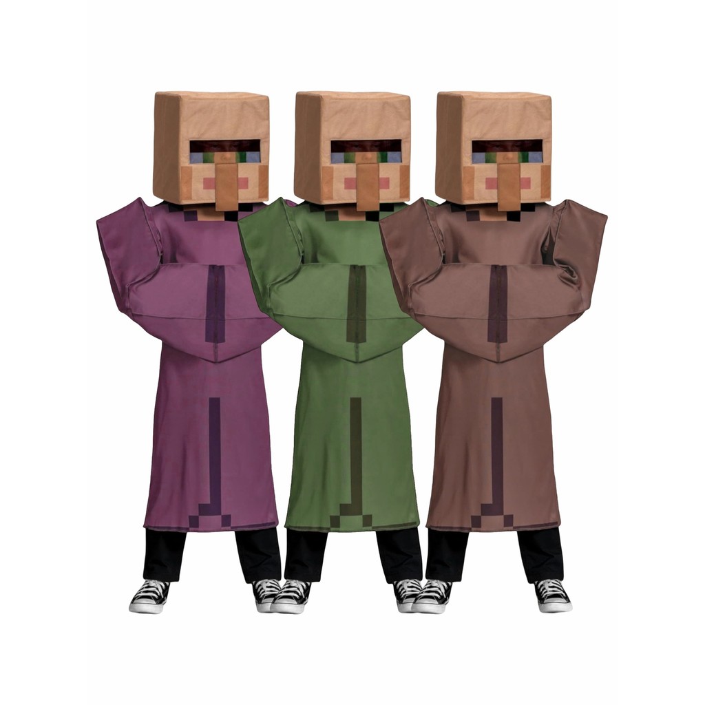 เครื่องแต่งกาย Villager Halloween จาก Minecraft สำหรับเด็กชายและเด็กหญิงFunny Style