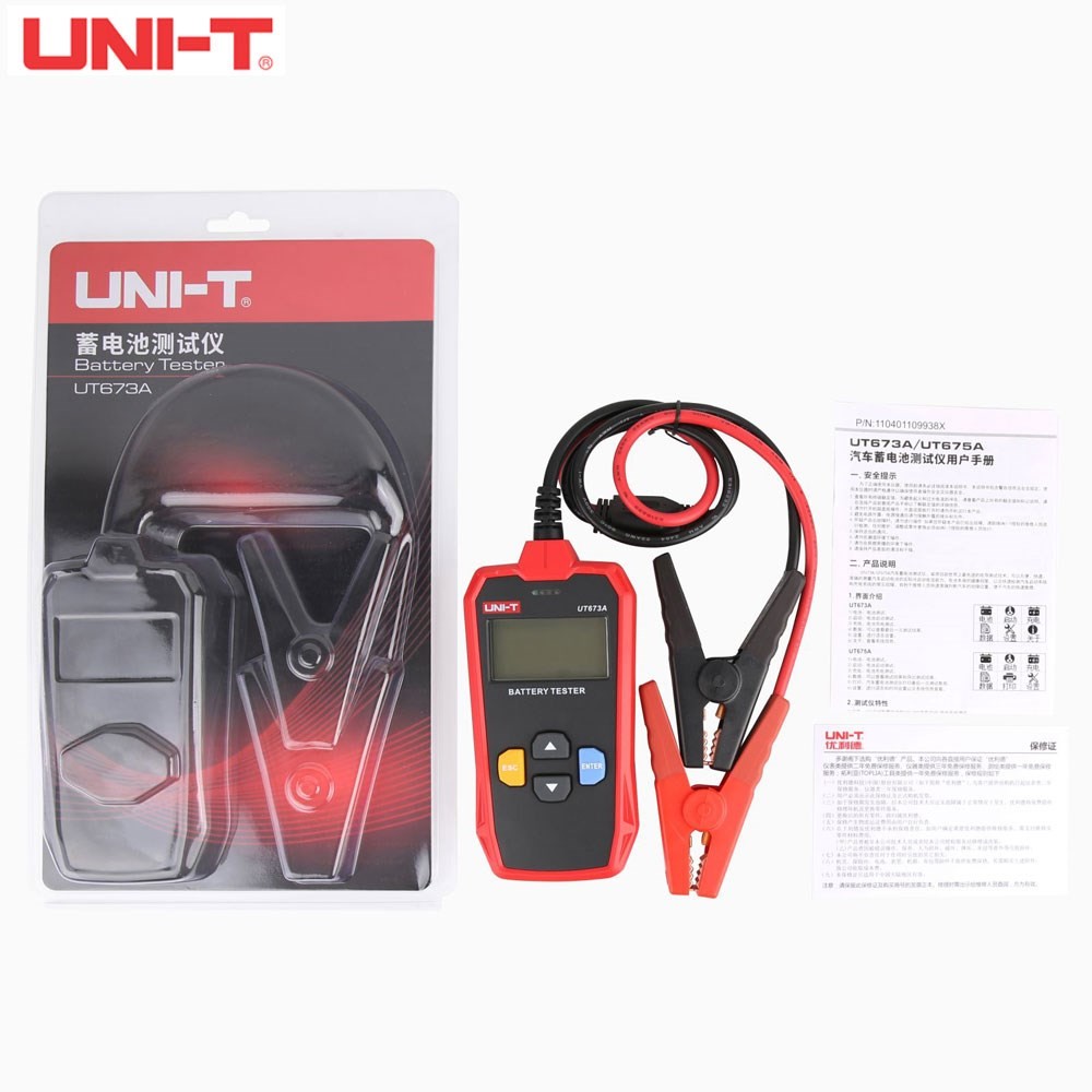 UNI-T UT673A UT675A เครื่องทดสอบแบตเตอรี่รถยนต์พร้อมเครื่องพิมพ์ 12V 24V