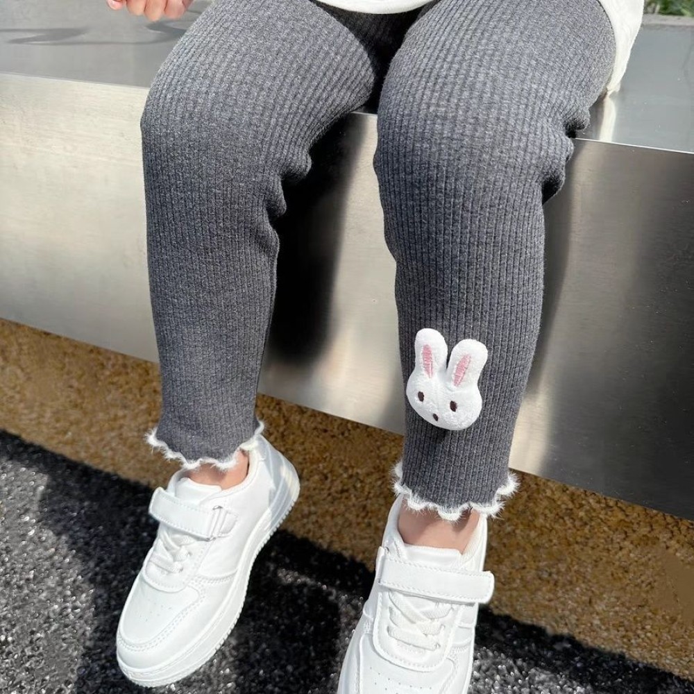 Girls fleece leggings children Korean-style winter children s warm pants girls fleece leggings hippo