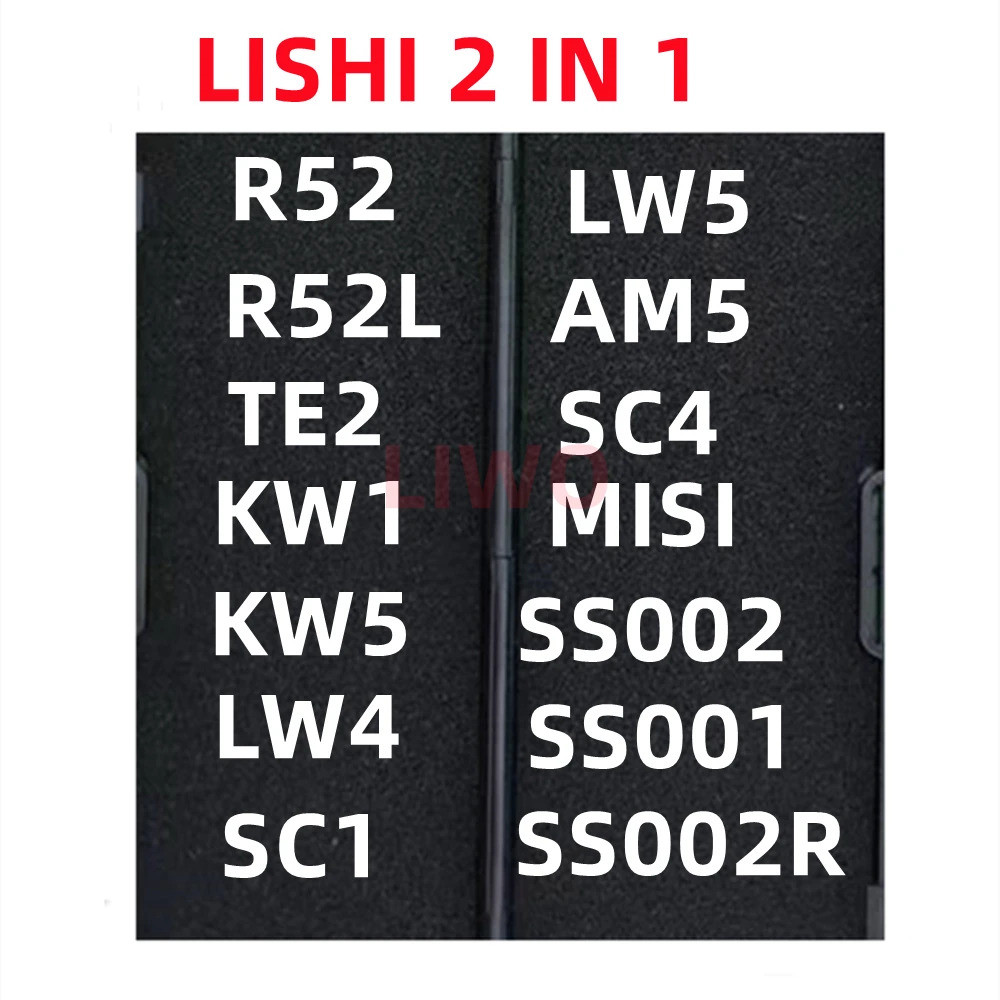Lishi 2 IN 1Tools 2 in 1 Sc1 Sc4 ss002pro Kw1 Kw5 R52 R52L AM5 LW4 LW5 TE2 SS001MI BE2- 6 lishi 2-in