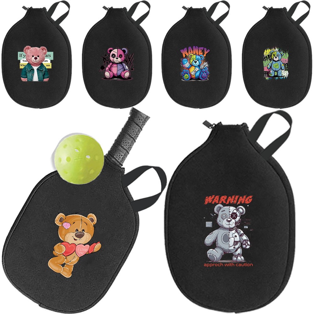 Pickleball bag กระเป๋าซิป ไม้พิคเกิลบอล อุปกรณ์จัดเก็บ การป้องกันแบบบุฟองน้ำ Pickleball Paddle cover