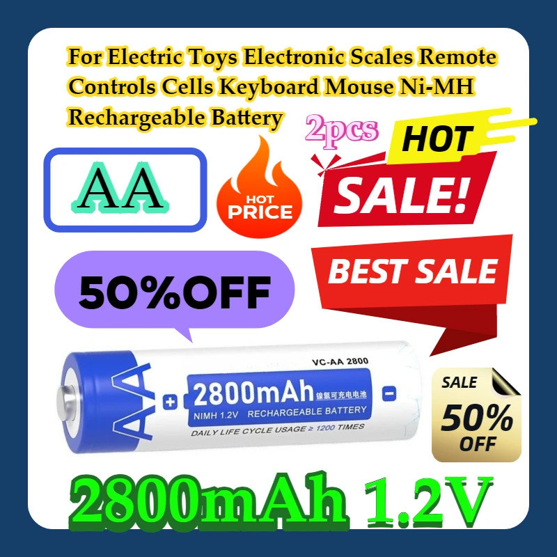 2pcs สําหรับของเล่นไฟฟ้าเครื่องชั่งน้ําหนักอิเล็กทรอนิกส์รีโมทคอนโทรลเซลล์คีย์บอร์ดเมาส์ 1.2V AA 280