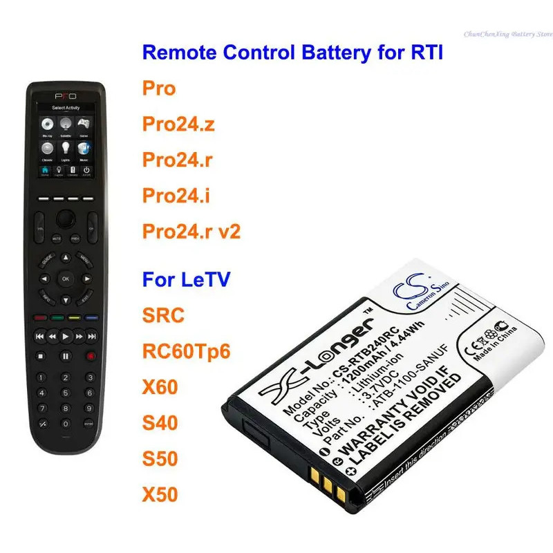 Cameron Sino 1200mAh แบตเตอรี่รีโมทคอนโทรลสําหรับ LeTV RC60Tp6,S40,S50,SRC,X50,X60, สําหรับ RTI Pro,