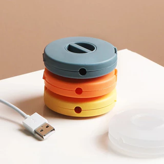 JoyTray กล่องเก็บสายเคเบิ้ล Usb ทรงกลมหมุนได้
