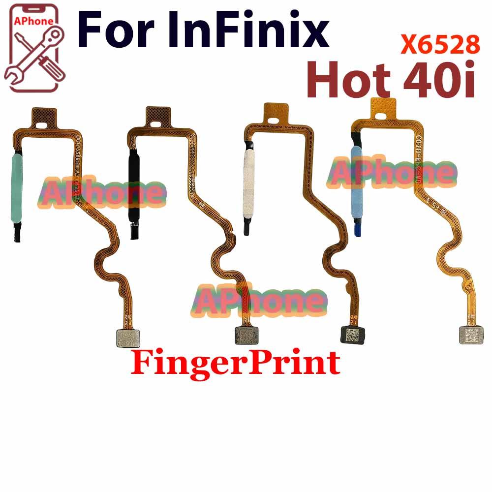 สําหรับ Infinix Hot 40i X6528 X6528B เซ็นเซอร์ลายนิ้วมือเปิดปิดปุ่ม Flex