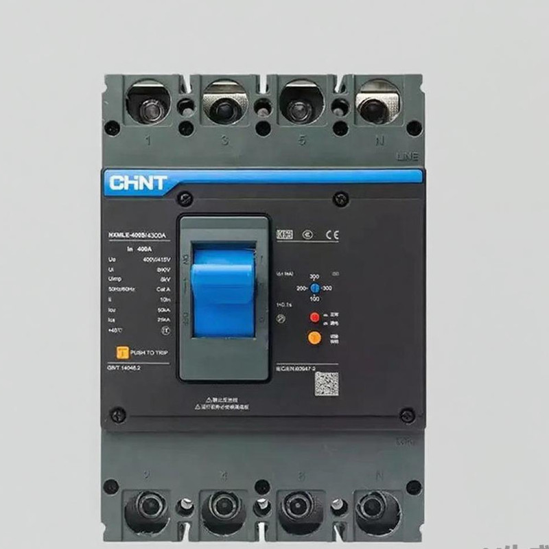 CHINT ELCB RCBO 63A-630A เบรกเกอร์ป้องกันการรั่วไหล NXMLE NSX100 NSX100N NSX160 NSX160N 63A 100A ผลิ