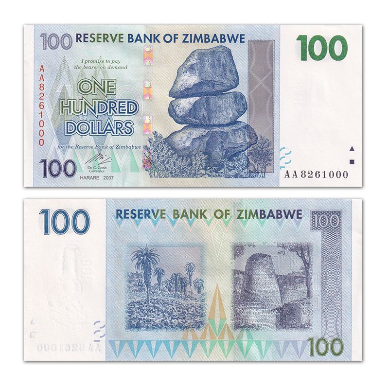 [No 47 Leopard No. 000] Africa-Zimbabwe 100 Yuan 2007 เหรียญต่างประเทศ P-69 ธนบัตร20260607ธนบัตร2026