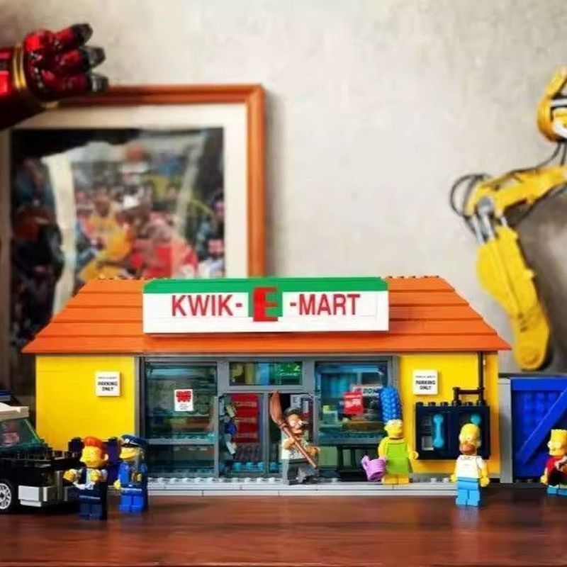 เข้ากันได้กับ71016 Simpsons ซูเปอร์มาร์เก็ตประกอบบล็อกตัวต่อของเล่นเด็กประกอบของขวัญวันเกิด