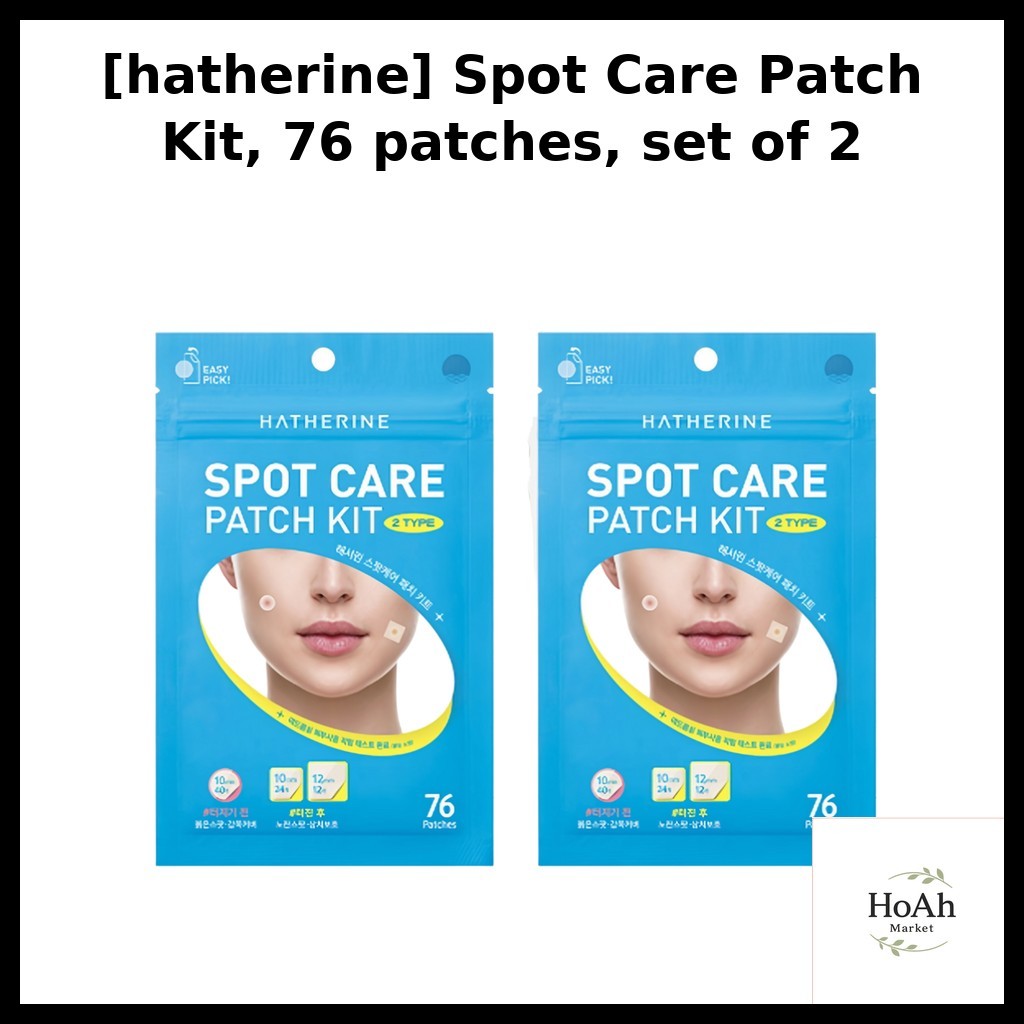 HATHERINE Spot Care Patch Kit Hydrocolloid Spot Patch 76 ชิ้น x 2 แพ็ค
