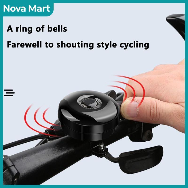 NOVA Mart กระดิ่งจักรยาน เสียงดังชัดเจน อุปกรณ์จักรยาน ติดแฮนด์ได้ง่าย สำหรับทุกประเภท