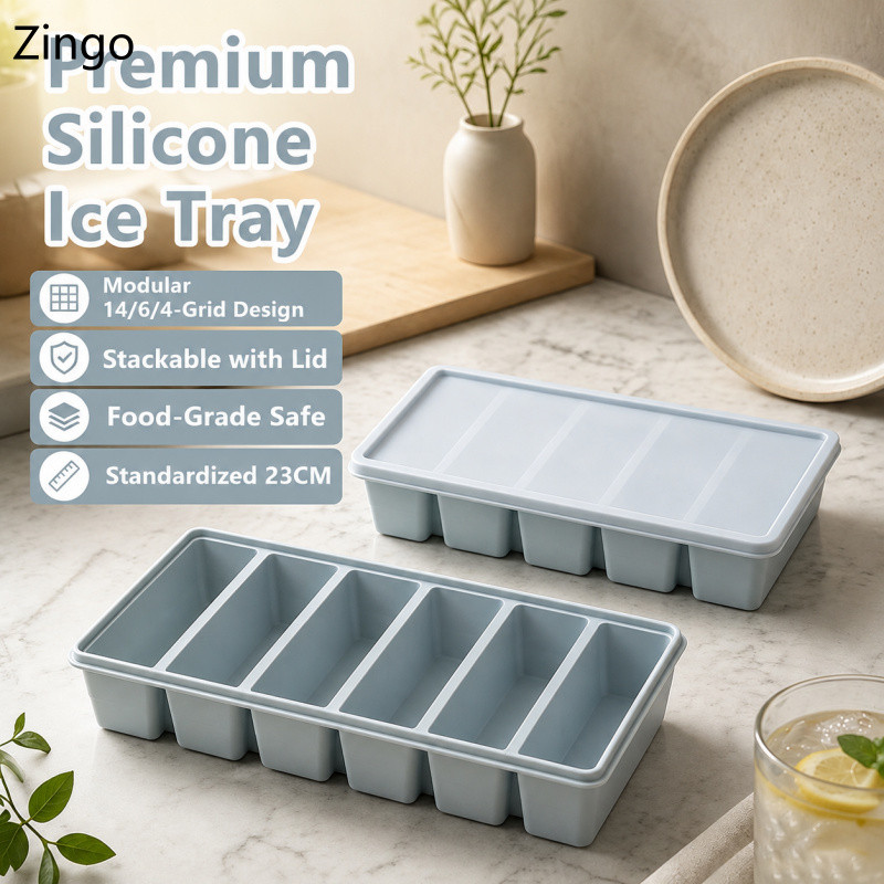 14/6/4Grids Giant Storage ซิลิโคนตู้แช่แข็ง ICE Cube Moulder DIY ถาดผลไม้น้ําแข็งแม่พิมพ์เครื่องครัว