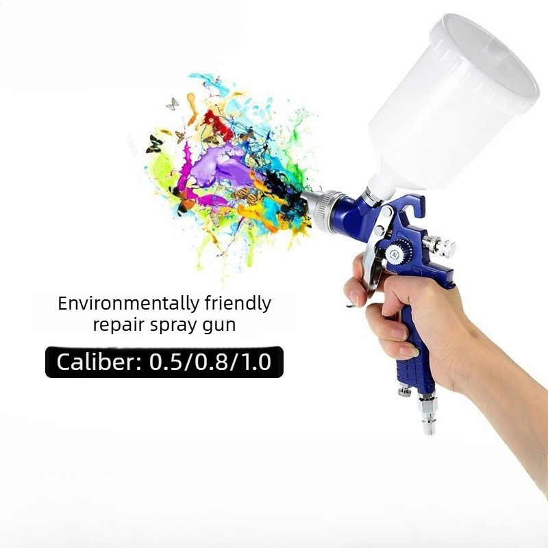 SANPU HVLP Gravity Feed Spray Gun H-2000 H-827 Air Paint Sprayer 0.5/0.8/1.0 มม.หัวฉีดสําหรับ Auto R