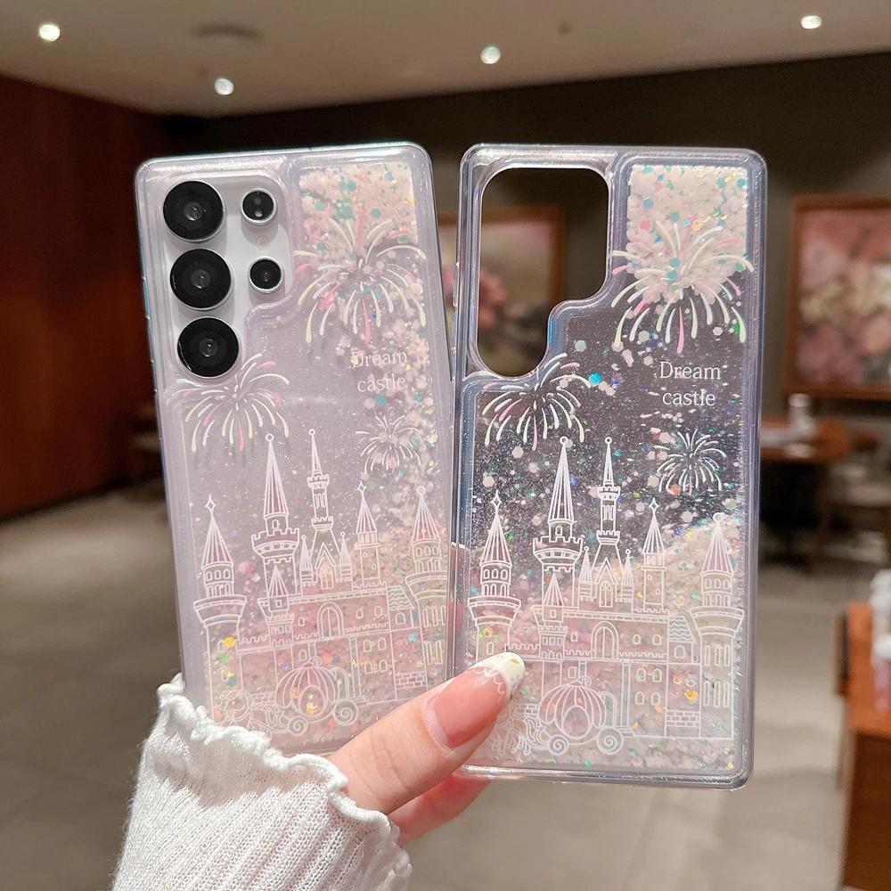 Y2K ปราสาท Noctilucent Quicksand Glitter สําหรับ Samsung Galaxy S26ultra S22 S23 S24 S26 Ultra Plus 