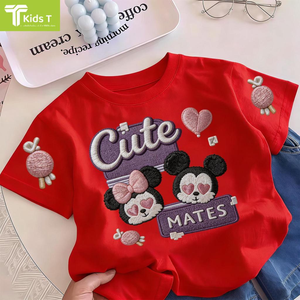 COD (Ho Chi Minh)Kids T Mall เสื้อยืดแขนสั้นพิมพ์ลายการ์ตูนเสื้อหลวมและน่าประทับใจ แฟชั่นสําหรับเด็ก