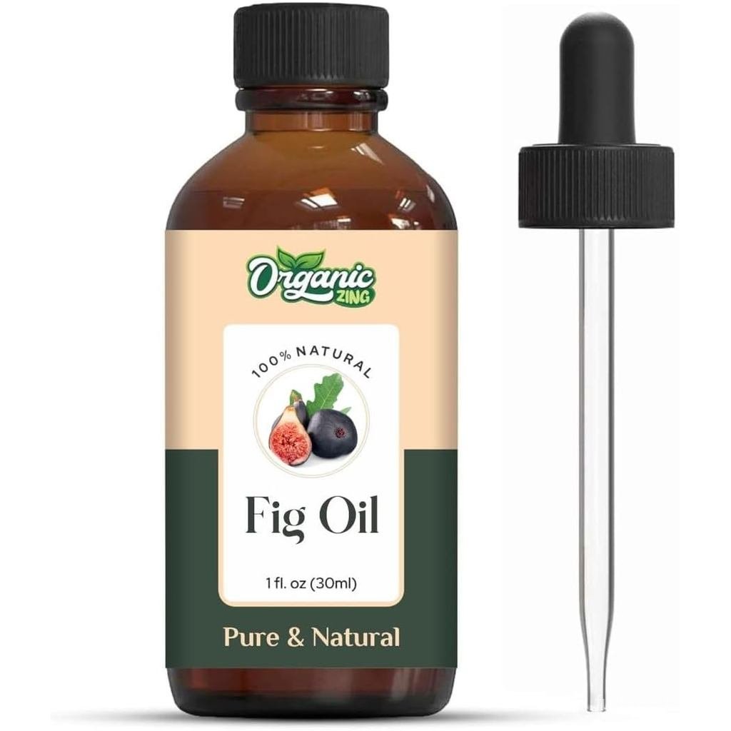 Organic Zing Fig Oil 30 ml (1.11 fl oz) - น้ํามันผู้ให้บริการสกัดเย็นสําหรับสูตรให้ความชุ่มชื้นของผิ