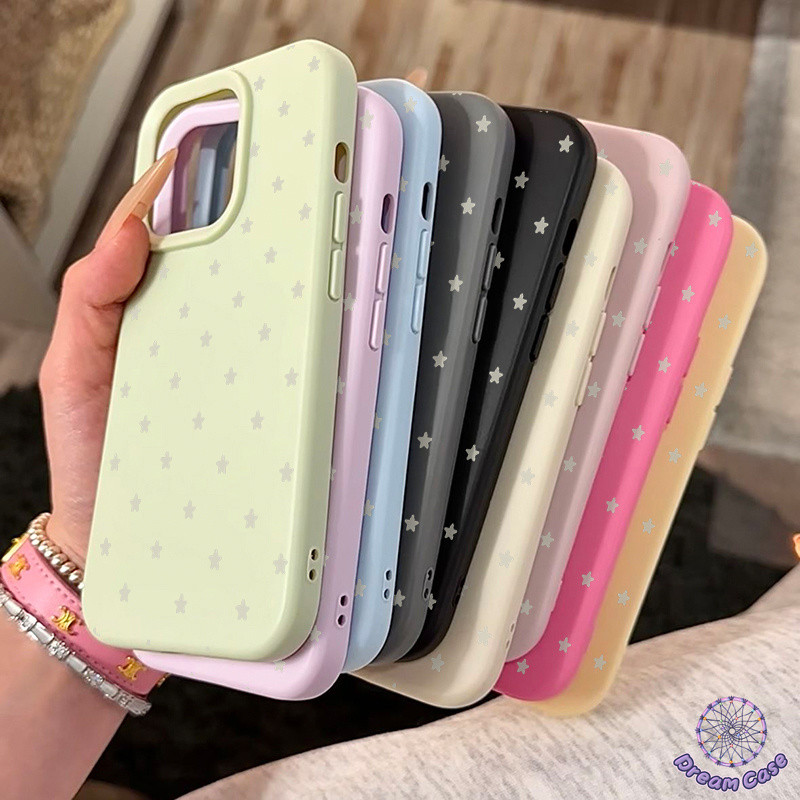 เคสเหลวป้องกันรอย ลายดาว หลายสี สไตล์ฮิต เคส สำหรับ IPhone 13 16E 11 17 15 12 14 16 Pro Max 14 Pro 14 15 16 Plus