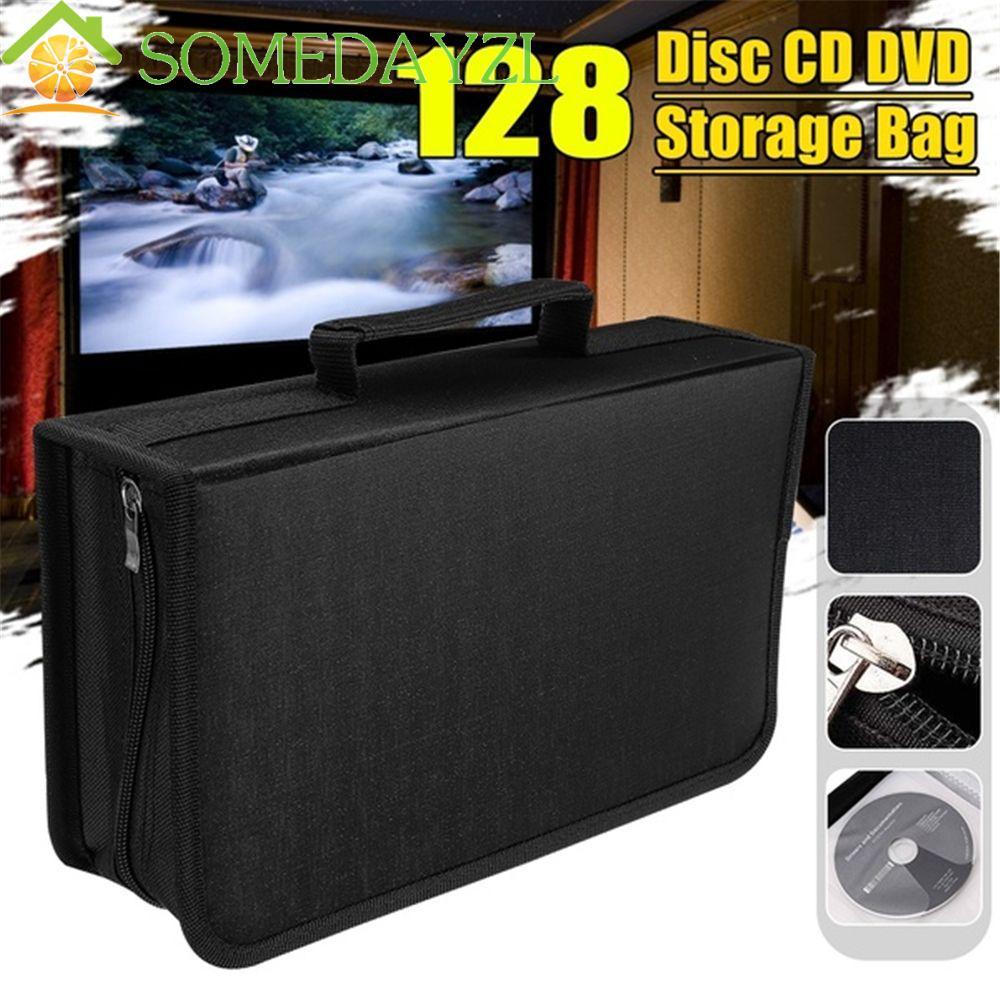 SOMEDAYZL กระเป๋าเก็บของพร้อมที่จับพกพาทนทานรวบรวมอัลบั้มอุปกรณ์เสริมเกม CD DVD VCD Holder